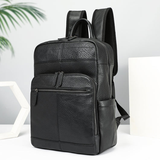 Mochila de Cuero Genuino Premium para Viajes y Uso Diario