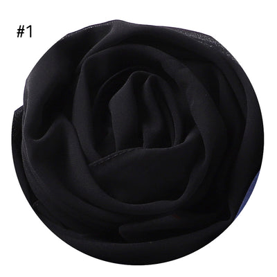 Pañuelo de Gasa Perlada en Colores Sólidos - Cobertura Elegante Monocromática - Image 6