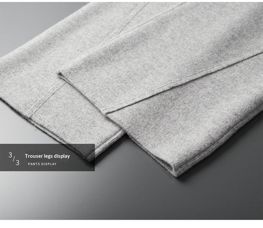 Suéter Tejido de Lana Reversible para Hombre con Cierre - Colores Sólidos - Image 15