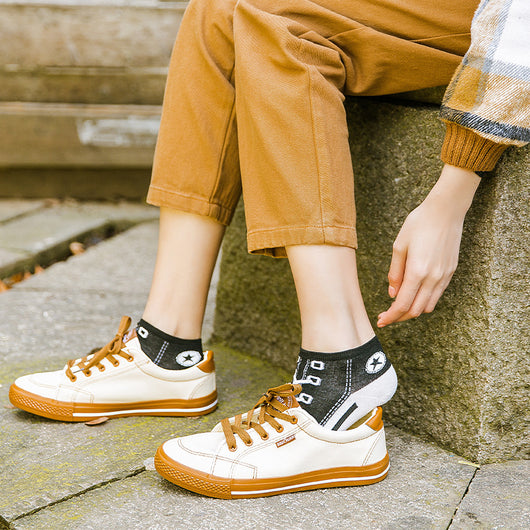 Calcetines Deportivos de Algodón Peinado Transpirables - Corte Bajo Unisex Primavera Verano - Image 3