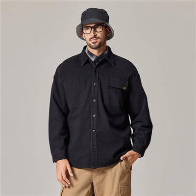 Chamarra Overol Retro Americana para Hombre en Algodón Pesado - Image 3