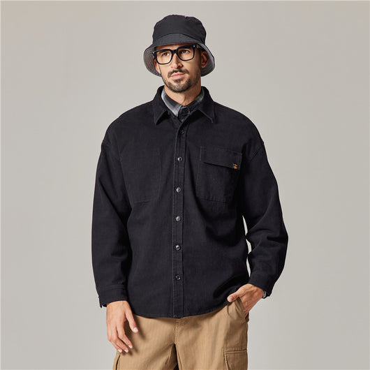 Chamarra Overol Retro Americana para Hombre en Algodón Pesado - Image 3
