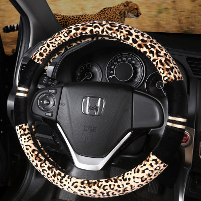 Funda Peluche para Volante de Auto Diseño Leopardo - Image 6