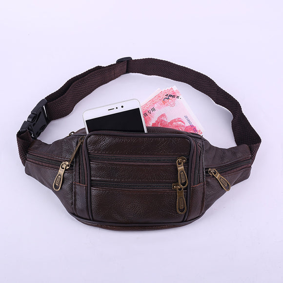 Mochila Deportiva de Cuero Multifuncional para Hombre - Diseño Premium