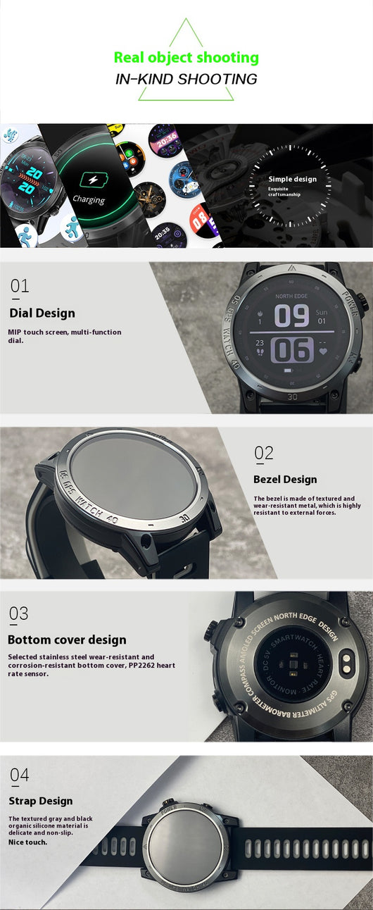 Reloj Deportivo Inteligente con Altímetro, Brújula y Presión Atmosférica - Image 17