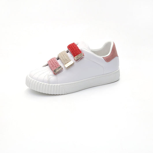 Zapatillas Deportivas Blancas con Velcro - Estilo Coreano Casual - Image 5