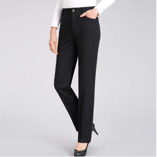Pantalón Blanco de Cintura Alta Recto y Holgado - Image 9