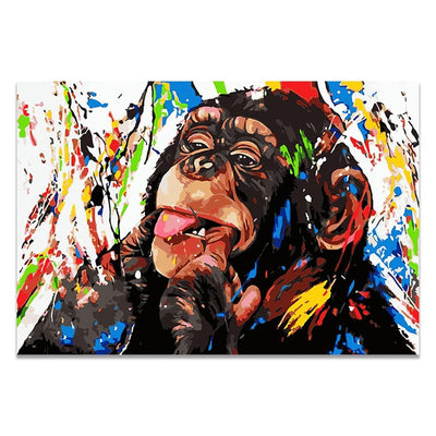 Cuadro Canvas Mono Graffiti HD - Arte Urbano Impreso
