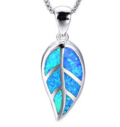 Collar colgante tortuga marina con ópalo azul y plata laminada para mujer - Image 8