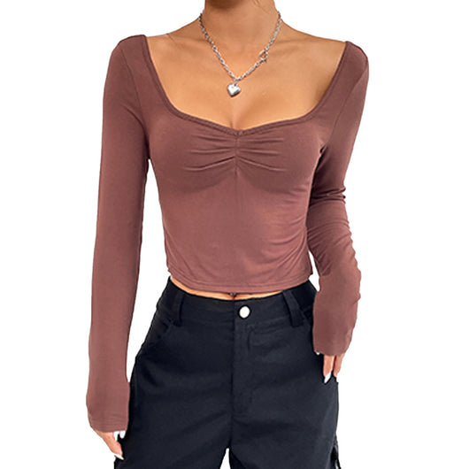 Blusa Larga Entallada con Escote en V y Abertura Lateral - Image 5