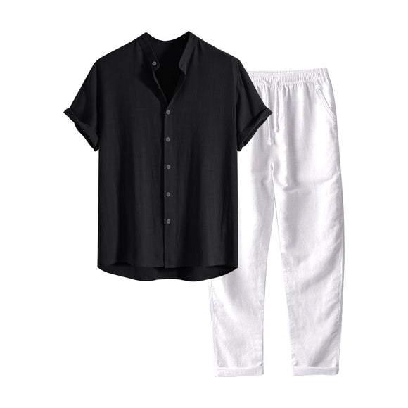 Men's Casual Slim Fit Cotton and Linen Blazer - European Style