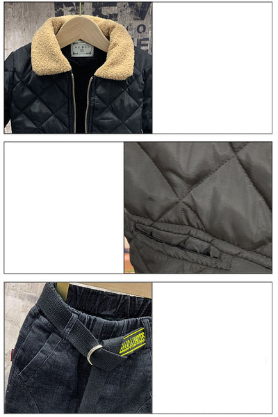 Conjunto Infantil 4 Piezas: Abrigo Polar, Suéter, Jeans y Chamarra - Image 12