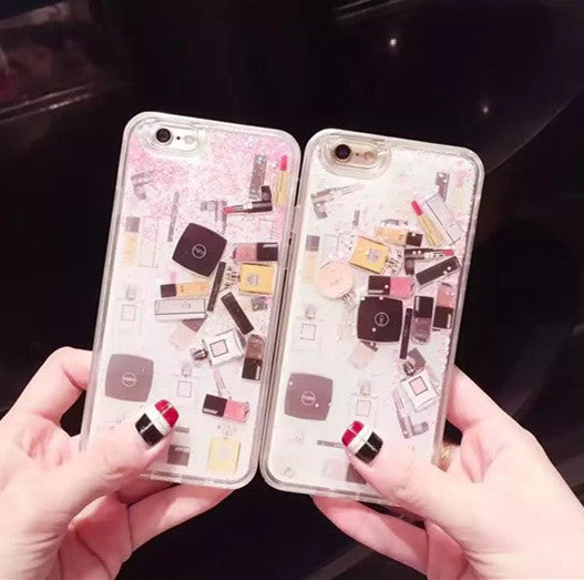 Funda Móvil con Patrón Cosmético y Líquido Dinámico