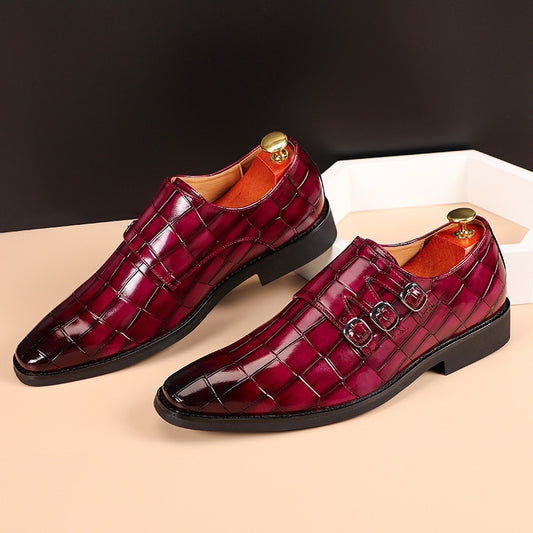 Zapatos de Cuero Ejecutivos Transpirables Talla Grande Hombre
