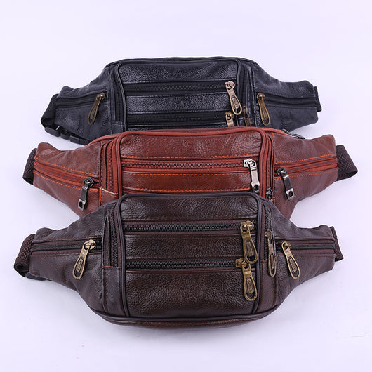 Mochila Deportiva de Cuero Multifuncional para Hombre - Diseño Premium