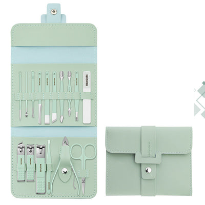 Kit Completo de 16 Herramientas de Manicura en Acero Inoxidable con Estuche PU - Image 29