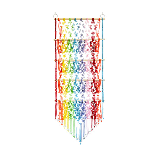 Organizador de Almacenamiento Tejido de 4 Niveles con Red de Bolsillo - Image 6