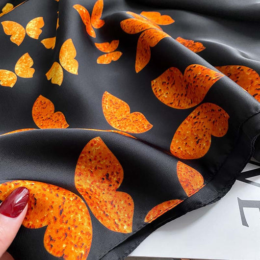 Pañuelo de Seda Satinada Estilo Retro Vintage para Mujer - Image 3