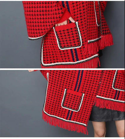 Chal Pata de Gallo para Mujer - Abrigo Grueso Otoño Invierno - Image 12