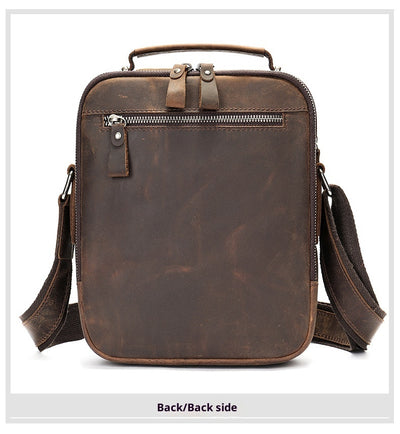 Bolsa Mensajero de Cuero Genuino Vintage Estilo Caballo Loco - Image 27