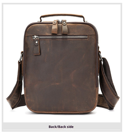 Bolsa Mensajero de Cuero Genuino Vintage Estilo Caballo Loco - Image 27
