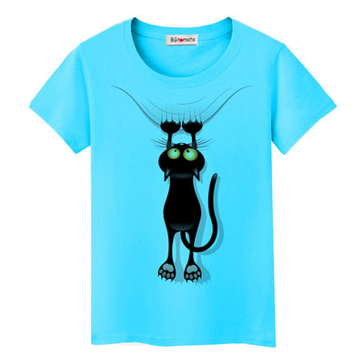 Playera Gráfica de Gato Negro - Diseño Cartoon para Amantes de Gatos - Image 6