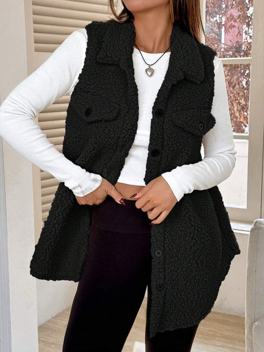 Chaleco Cardigan de Botones Abiertos en Felpa Premium - Image 19
