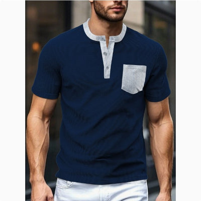 Henley de Punto Waffle Bloques de Color - Poliéster Resistente - Image 12