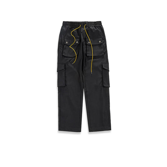Pantalones Cargo Multibolsillos de Corte Recto Unisex - Estilo Urbano Casual