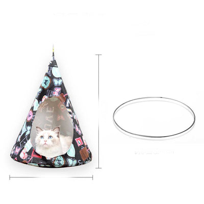 Hamaca Cama para Gatos con Diseño de Cono Navideño - Image 4