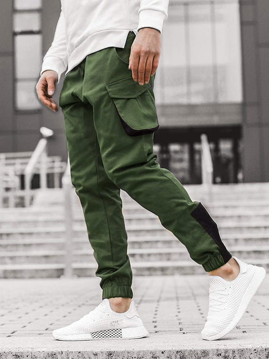 Pantalones Cargo Color Block con Bolsas Tridimensionales - Image 12