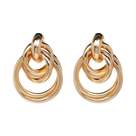 Aretes redondos de perlas metálicas - Image 15