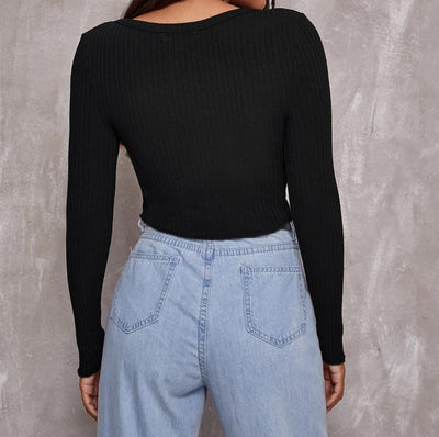 Cardigan Corto Tejido con Botones - Top Elegante para Mujer - Image 23