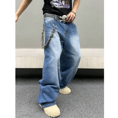 Pantalones Vaqueros Hombre Rectos Oversized Lavado Otoño Invierno - Image 2