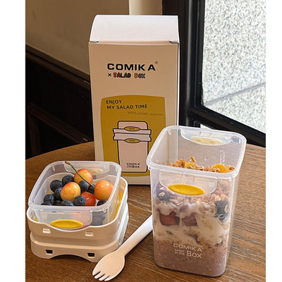 Vaso Portátil Hermético para Ensaladas, Frutas y Desayunos con Cuchara