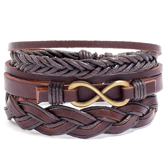 Pulsera de Cuero Auténtico Tejida con Cuentas - Estilo Étnico Retro - Image 40