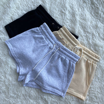 Shorts Deportivos Grises de Algodón Puro para Correr Mujer - Image 8