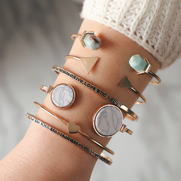 Pulsera de Moda Love Aleación - Set de 6 Piezas para Mujer