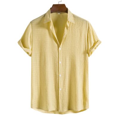 Camisa Manga Corta Cuadros Oscuros para Hombre - Image 4