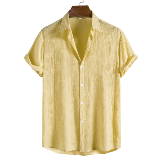 Camisa Manga Corta Cuadros Oscuros para Hombre - Image 4