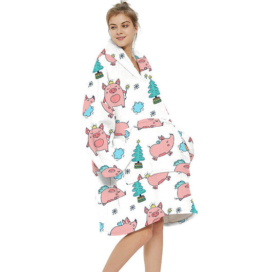 Sudadera Manta Cálida Estampada para Relajarse - Image 11