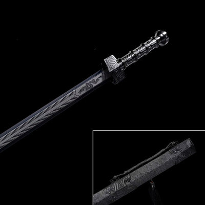 Espada Qin Clásica y Sable Primavera Bordado - Acero Manganeso Alto para Defensa - Image 6