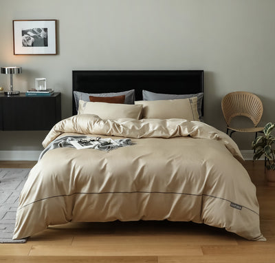 Juego de Sábanas Bordado de 4 Piezas - Comodidad y Estilo Simple - Image 24