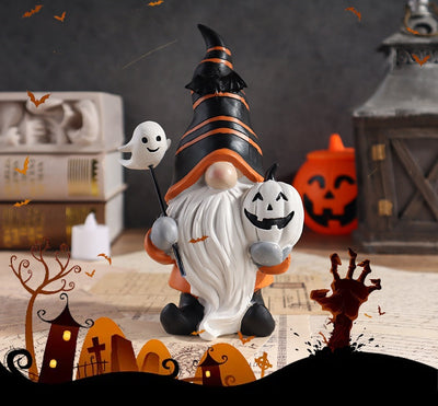 Adorno Miniatura de Resina: Elfo Mago Calabaza Halloween - Image 7