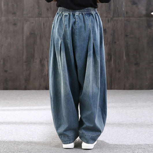 Pantalones Harem Denim Talla Grande Mujer - Cómodos y Versátiles - Image 4