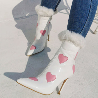 Zapato de Charol Halloween Corazón Melocotón Punta Afilada - Image 4