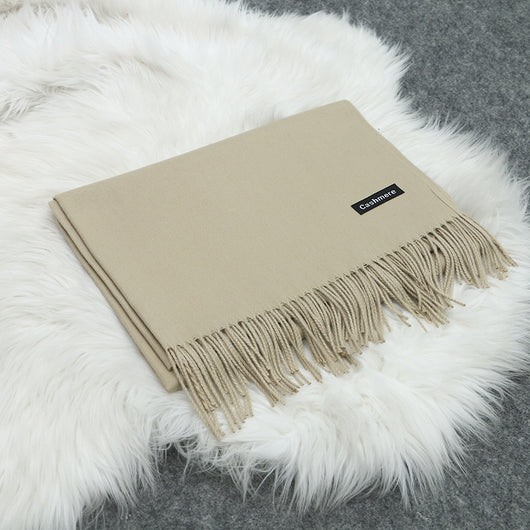 Bufanda de Cachemira para Mujer Estilo Coreano Invierno Gruesa - Image 5