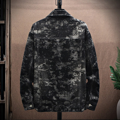 Chaqueta Denim Oversized Estampada para Hombre Talla Grande - Image 3