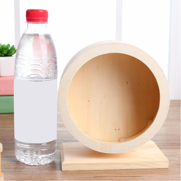Rueda Silenciosa de Madera Maciza con Soporte Mudo
