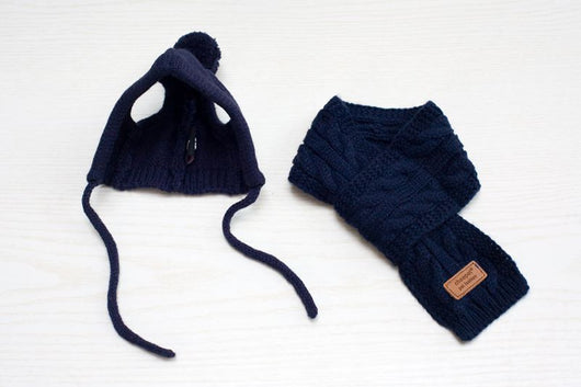 Conjunto de Abrigo para Perro: Gorro, Babero y Bufanda de Lana para Otoño e Invierno - Image 6